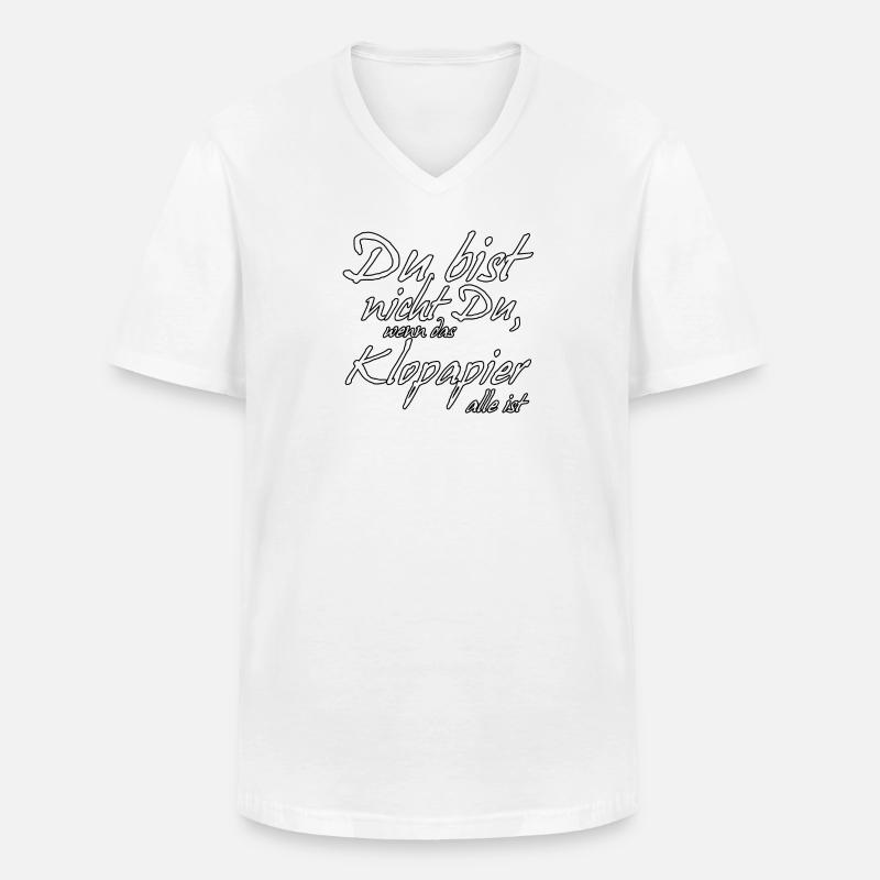 Klopapier lustig Spruch Virus Statement - Männer-T-Shirt mit V-Ausschnitt - Weiß