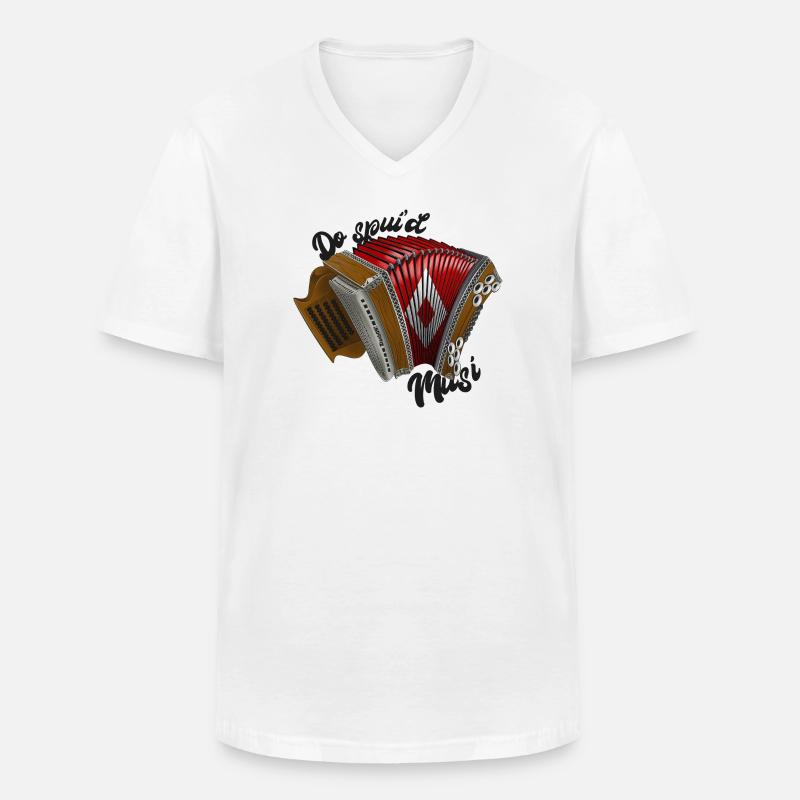 Do spui'd Musi // dunkel | ZiachON! - Männer-T-Shirt mit V-Ausschnitt - Weiß
