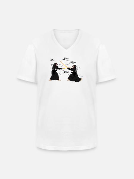 kendo - Men's V-Neck T-Shirt - white