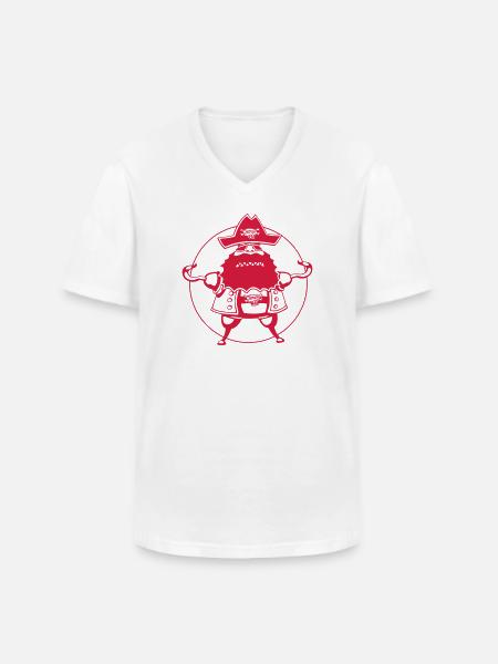Pure pirate - Men's V-Neck T-Shirt - white