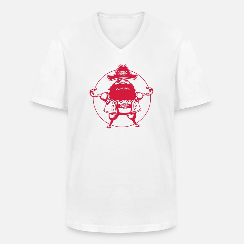 Pirat pur - Männer-T-Shirt mit V-Ausschnitt - Weiß