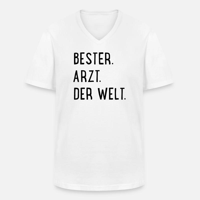 bester arzt - Männer-T-Shirt mit V-Ausschnitt - Weiß