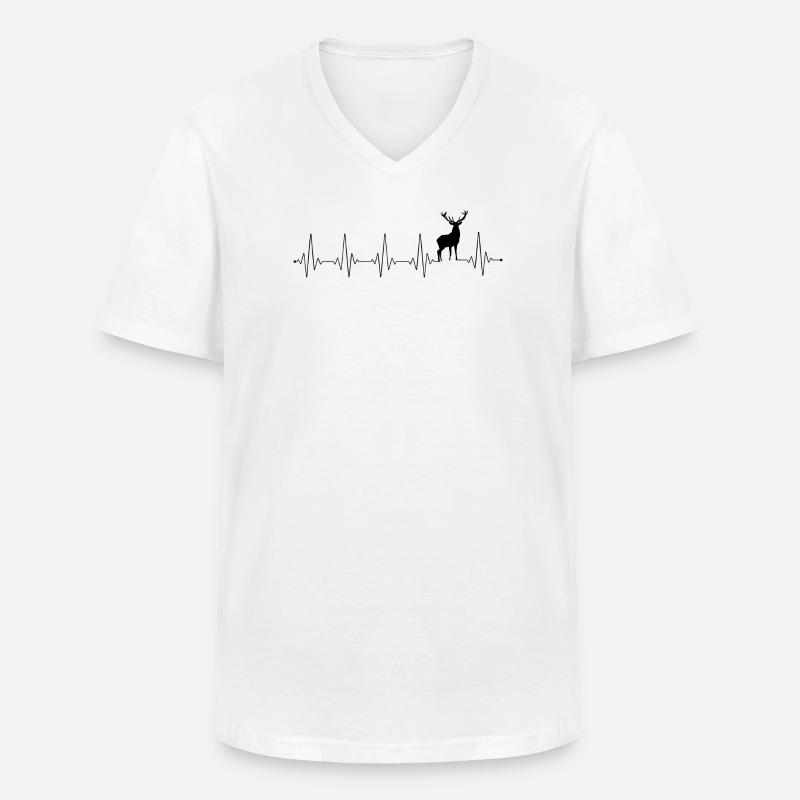 Bitte laden Sie das Designbild hoch - Männer-T-Shirt mit V-Ausschnitt - Weiß