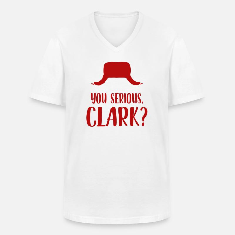 Du ernsthafter Clark - Männer-T-Shirt mit V-Ausschnitt - Weiß
