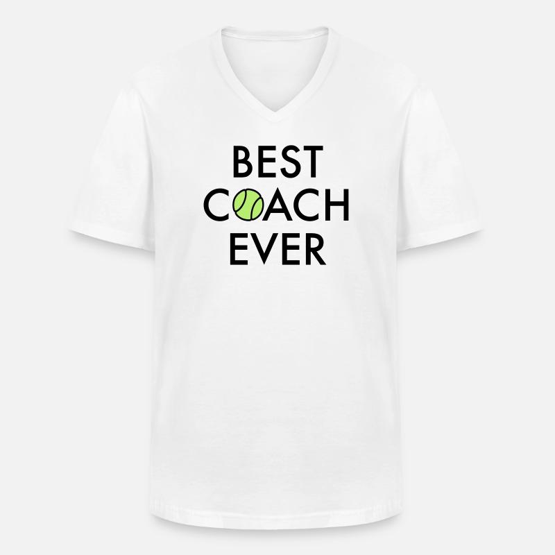 Best Coach ever - Männer-T-Shirt mit V-Ausschnitt - Weiß