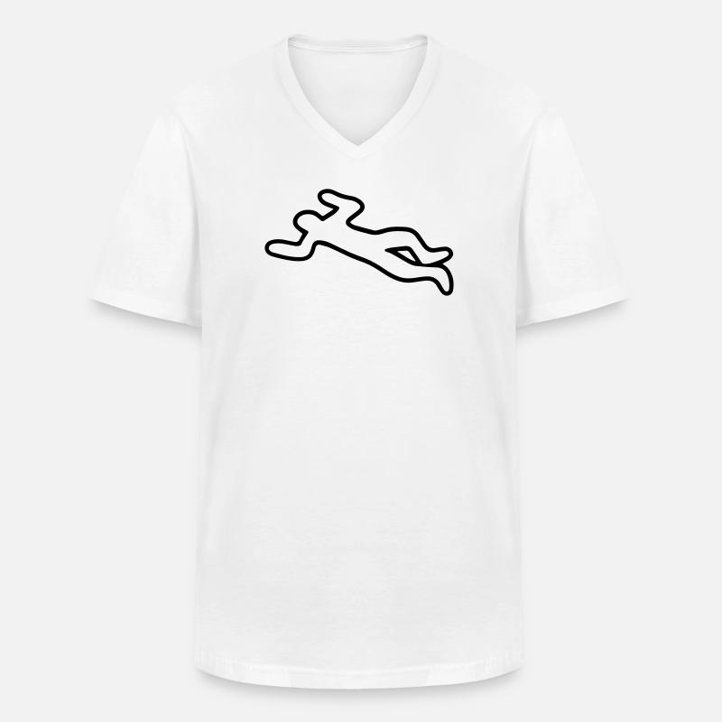 Leiche - Männer-T-Shirt mit V-Ausschnitt - Weiß