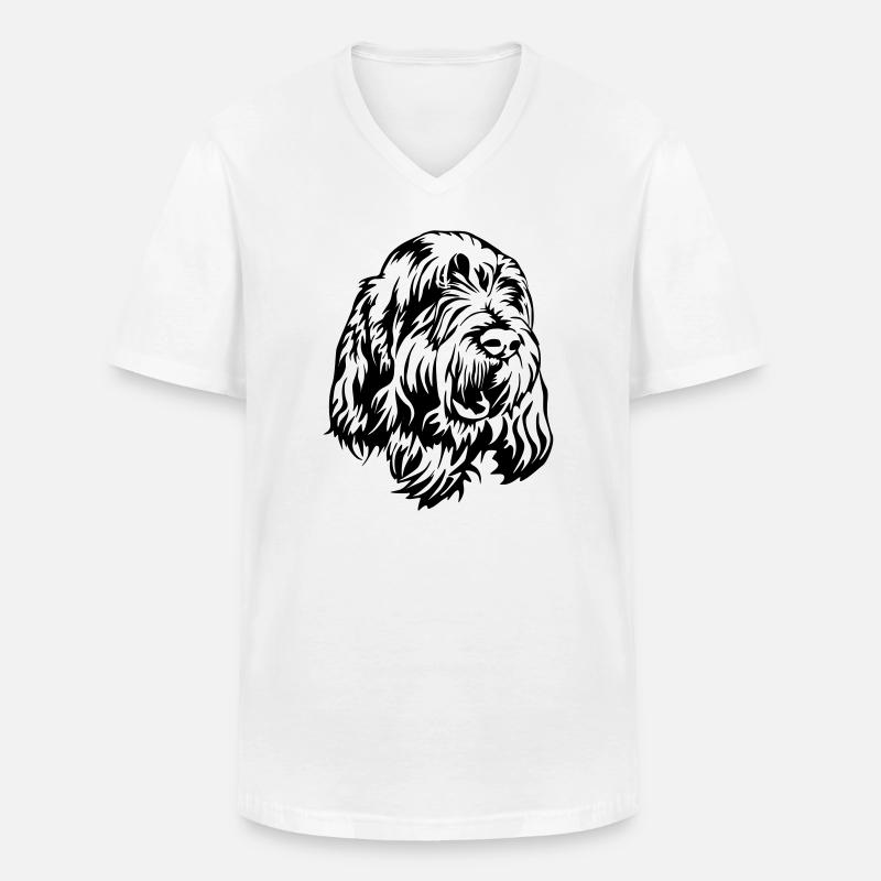 Spinone Italiano Kopf - Männer-T-Shirt mit V-Ausschnitt - Weiß