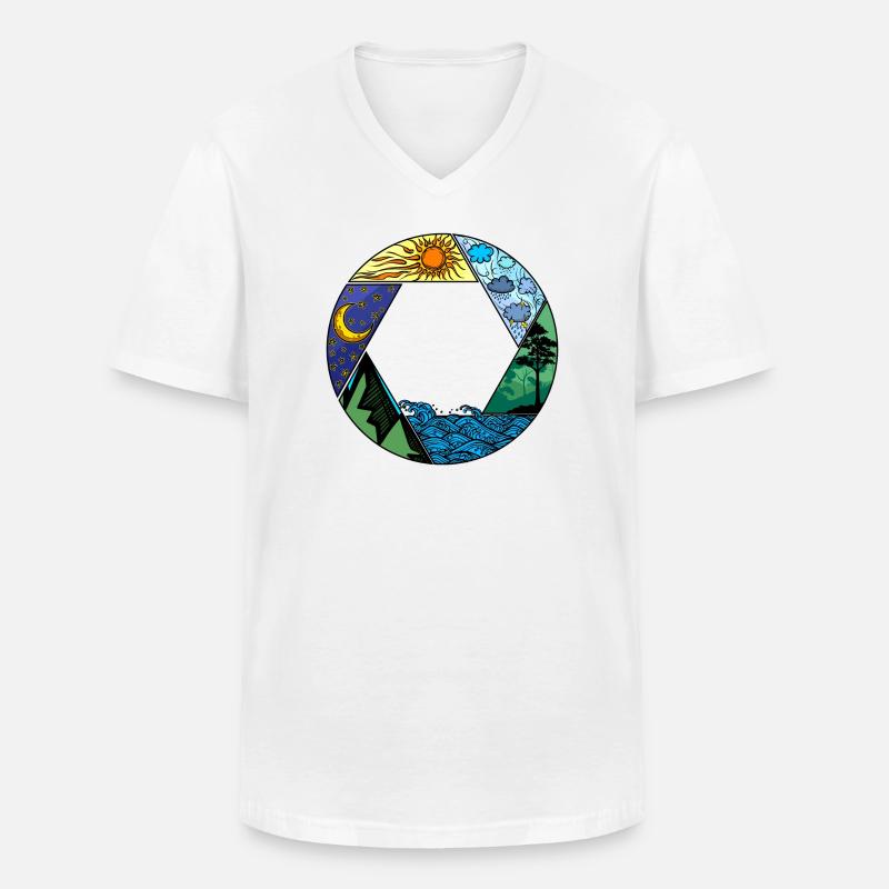 Mutter Natur Baum Umwelt - Männer-T-Shirt mit V-Ausschnitt - Weiß