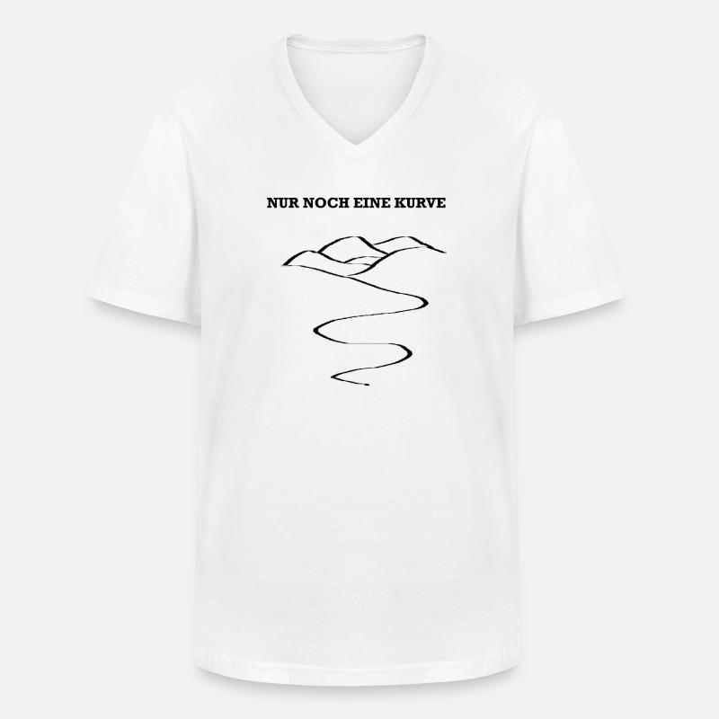 Nur noch eine Kurve - Männer-T-Shirt mit V-Ausschnitt - Weiß