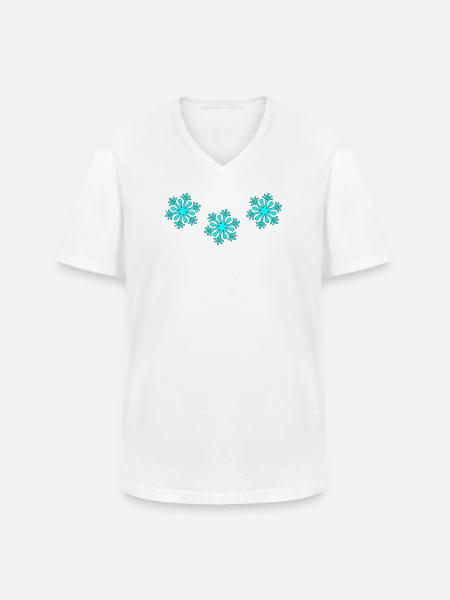 Snow - Männer-T-Shirt mit V-Ausschnitt - Weiß