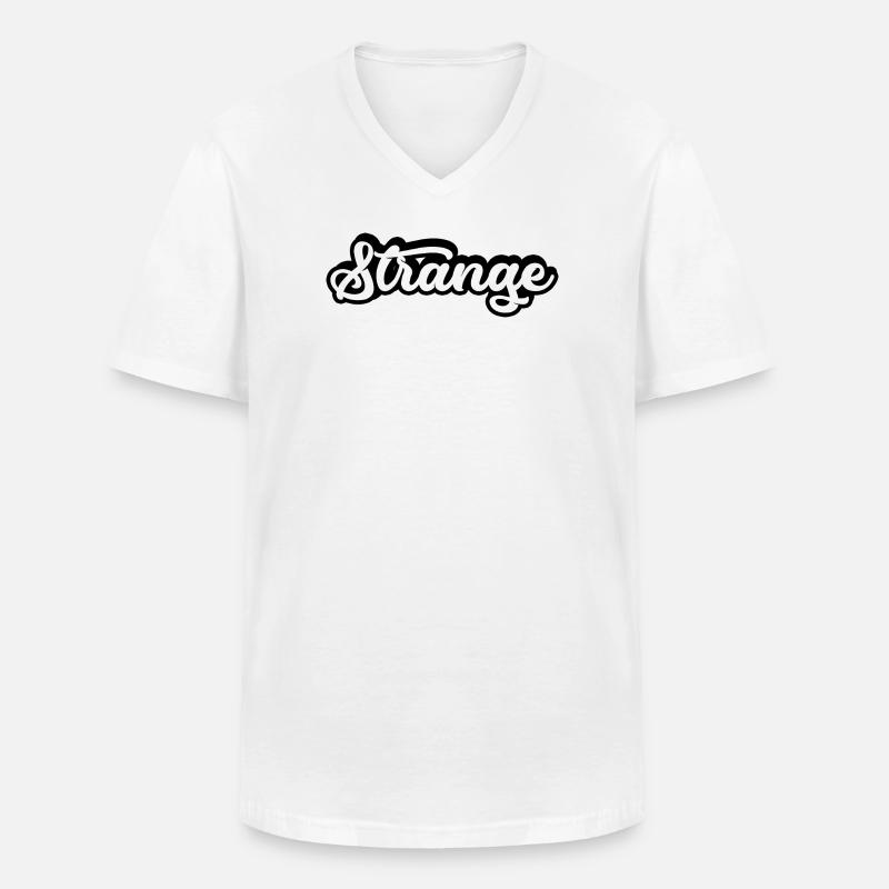 étrange étrange étrange étranger différent - T-shirt col V Homme - blanc