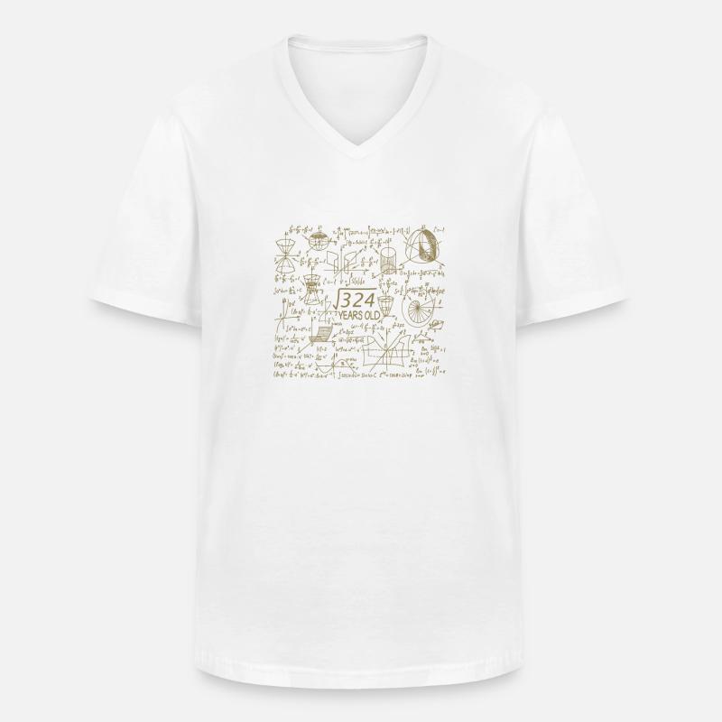 18th Birthday Math Math Student Mathefan - Men's V-Neck T-Shirt - white