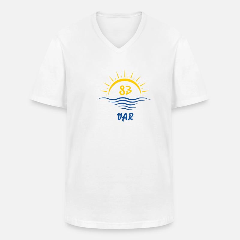 Var - Männer-T-Shirt mit V-Ausschnitt - Weiß