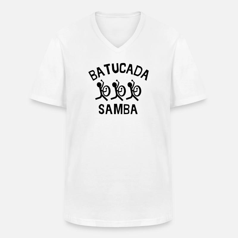 Batucada, Samba, Karneval, Rio - Männer-T-Shirt mit V-Ausschnitt - Weiß