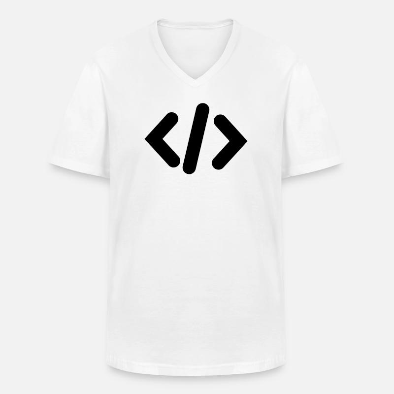 Code du programmeur - T-shirt col V Homme - blanc