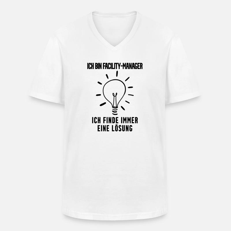 facility manager Beruf Ausbildung - Männer-T-Shirt mit V-Ausschnitt - Weiß