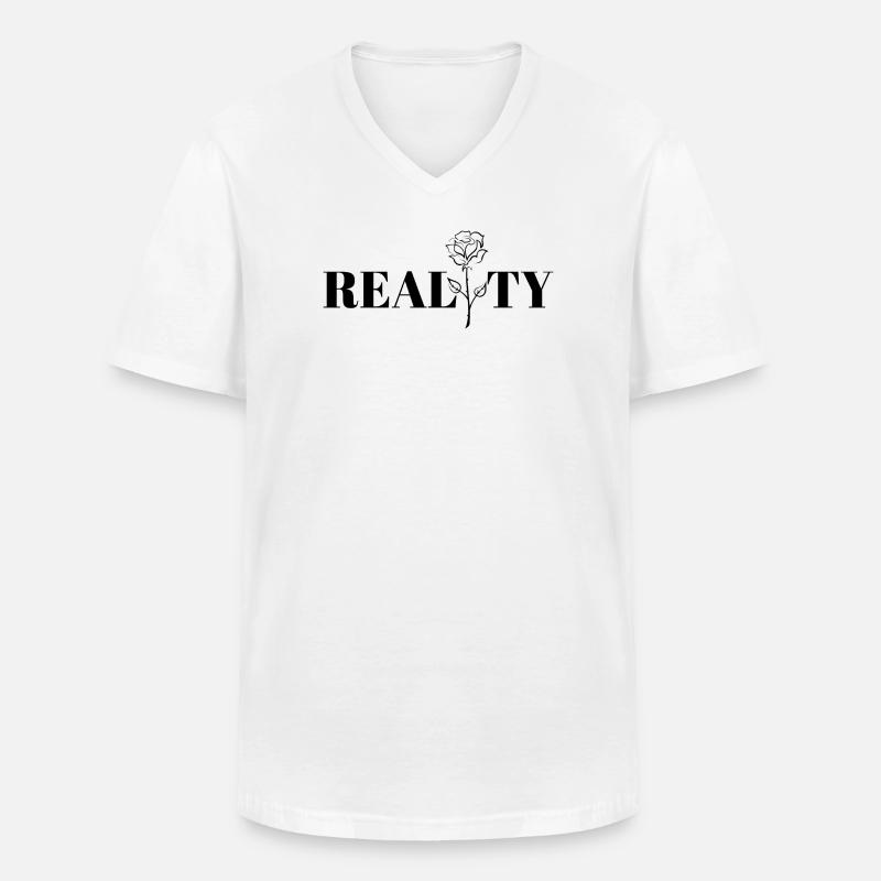 Cooles Design, Realität. - Männer-T-Shirt mit V-Ausschnitt - Weiß