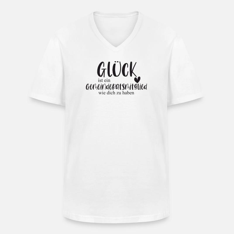 Gemeinderatsmitglied Ehrenamt Gemeinde Geschenk - Männer-T-Shirt mit V-Ausschnitt - Weiß