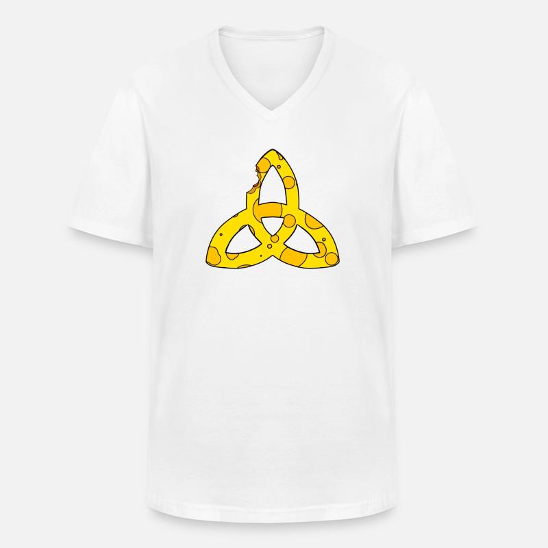 Keltisches Symbol Triqueta Endlos Geschenk - Männer-T-Shirt mit V-Ausschnitt - Weiß