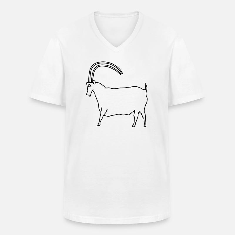 bock11082022 - Männer-T-Shirt mit V-Ausschnitt - Weiß
