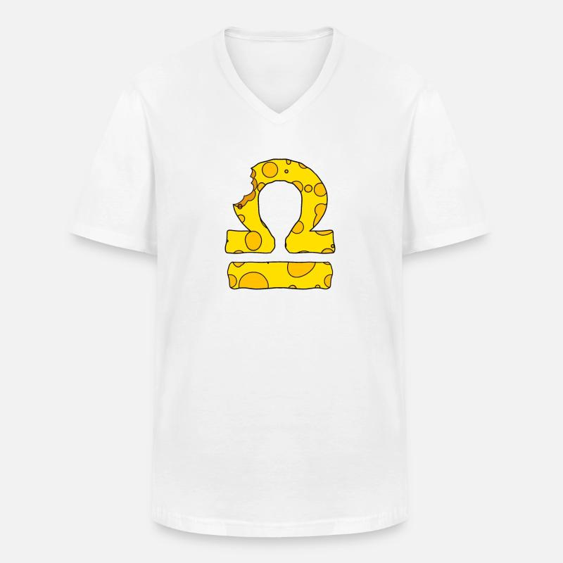 Zodiac Sternzeichen Waage - Männer-T-Shirt mit V-Ausschnitt - Weiß