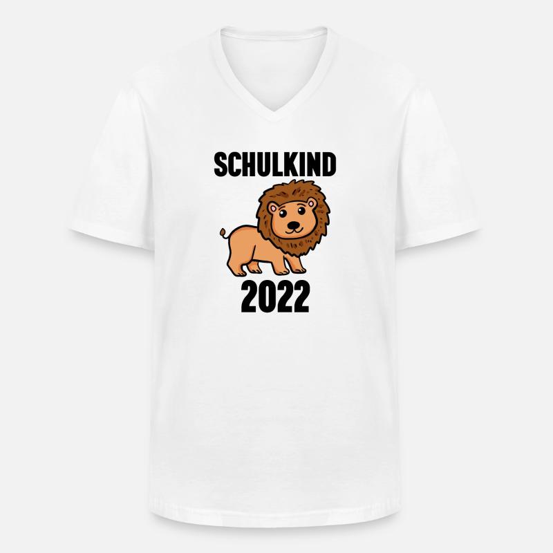 Schuldkind Einschulung 2022 - Männer-T-Shirt mit V-Ausschnitt - Weiß