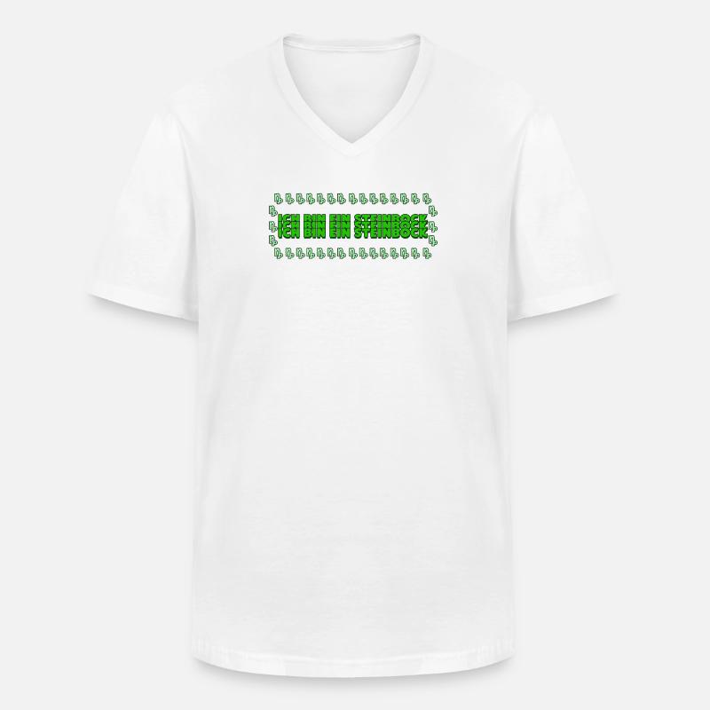Steinbock Statement Horoskop Tierkreis Astrologie - Männer-T-Shirt mit V-Ausschnitt - Weiß