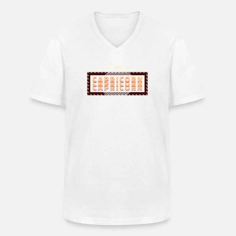 Steinbock Sternzeichen Cool Statement Horoskop - Männer-T-Shirt mit V-Ausschnitt - Weiß