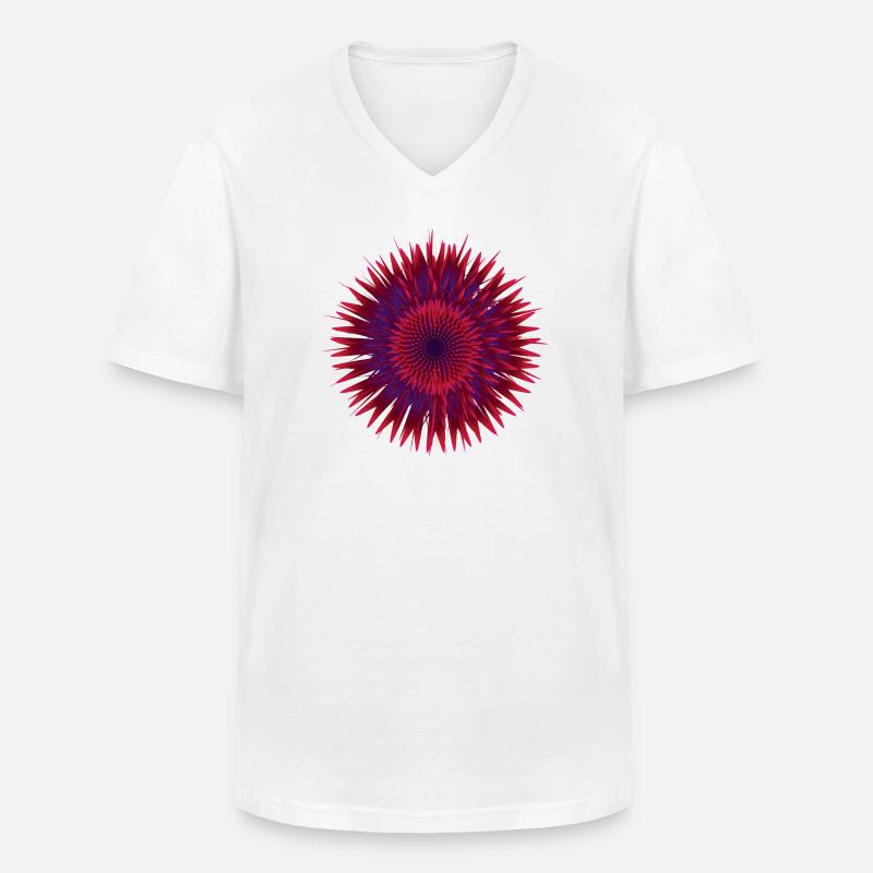 Vektor Blume - Männer-T-Shirt mit V-Ausschnitt - Weiß