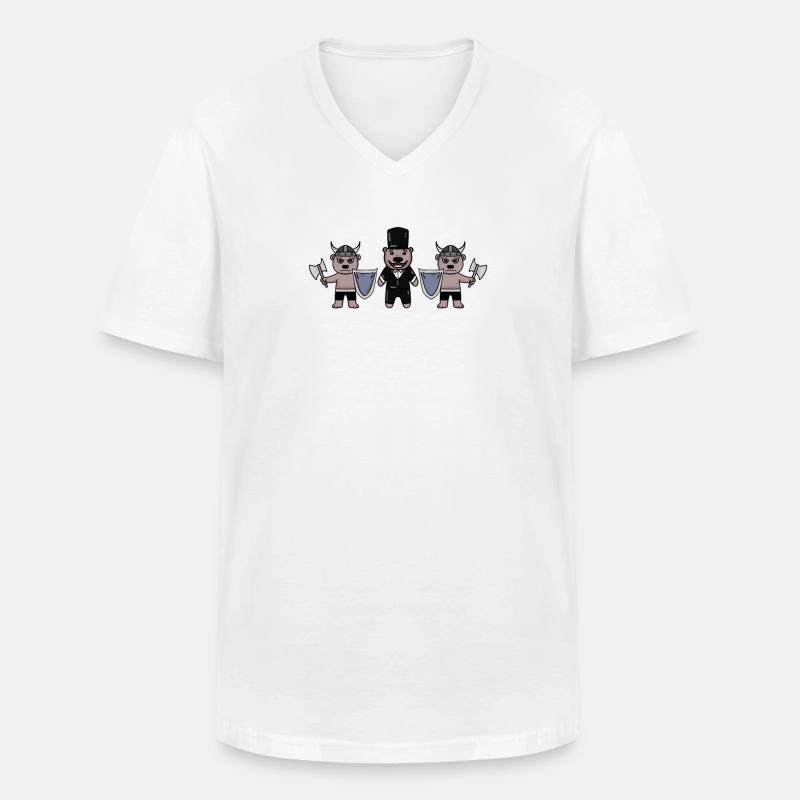 Bräutigam Security Wikinger - Männer-T-Shirt mit V-Ausschnitt - Weiß