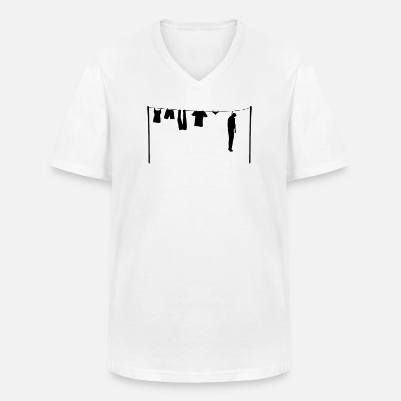 Der Gehängte - Männer-T-Shirt mit V-Ausschnitt - Weiß