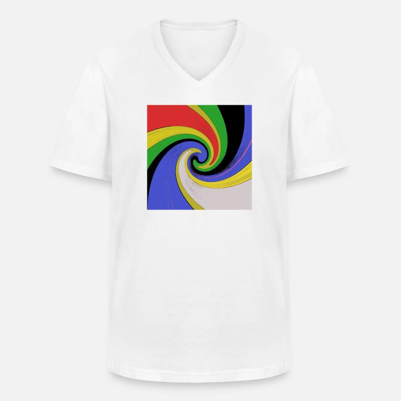 Vortex Pop Art100 - Männer-T-Shirt mit V-Ausschnitt - Weiß