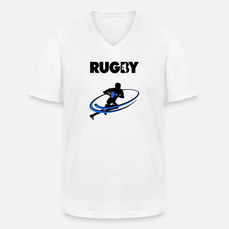 Rugby - Men's V-Neck T-Shirt - white