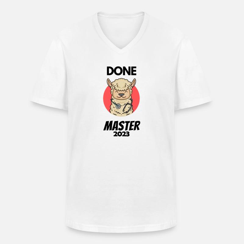 Master 2023 - Männer-T-Shirt mit V-Ausschnitt - Weiß