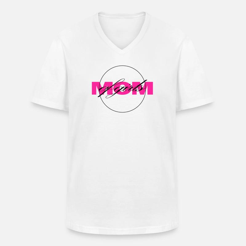 Moderne Neonbuchstaben mit Script Overlay - Männer-T-Shirt mit V-Ausschnitt - Weiß