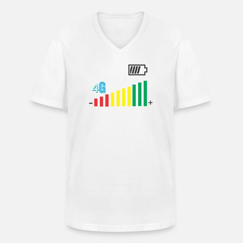 Coverage level - Men's V-Neck T-Shirt - white