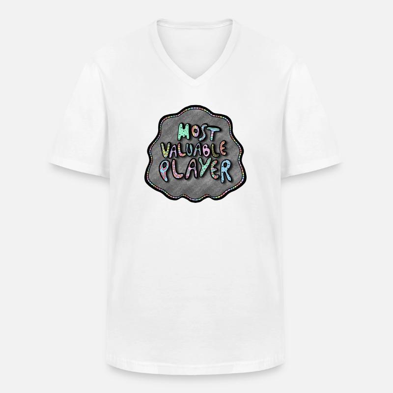 Most Valuable Player Doodle - Männer-T-Shirt mit V-Ausschnitt - Weiß