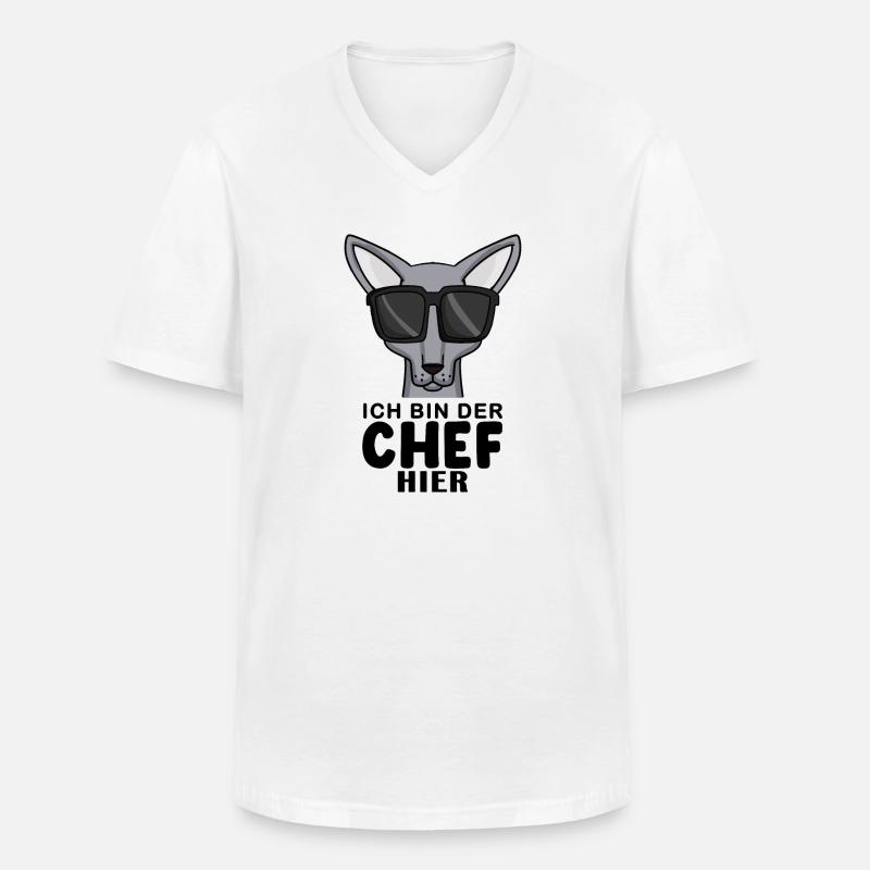 coole Katze - Sphynx Katze Spruch - Männer-T-Shirt mit V-Ausschnitt - Weiß