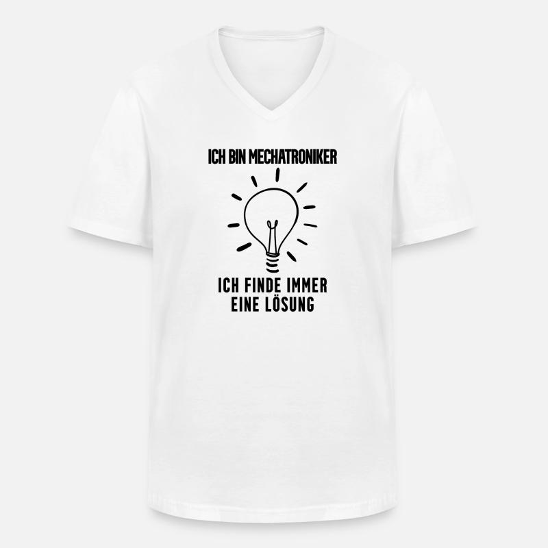 Mechatroniker Geschenk - Männer-T-Shirt mit V-Ausschnitt - Weiß