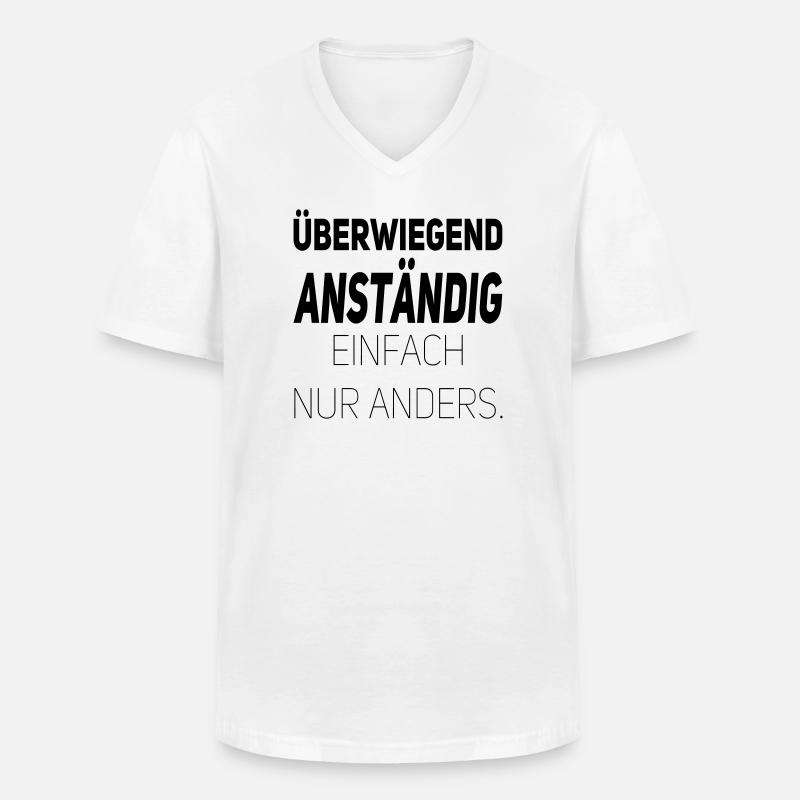 Anständig einfach nur anders - Männer-T-Shirt mit V-Ausschnitt - Weiß