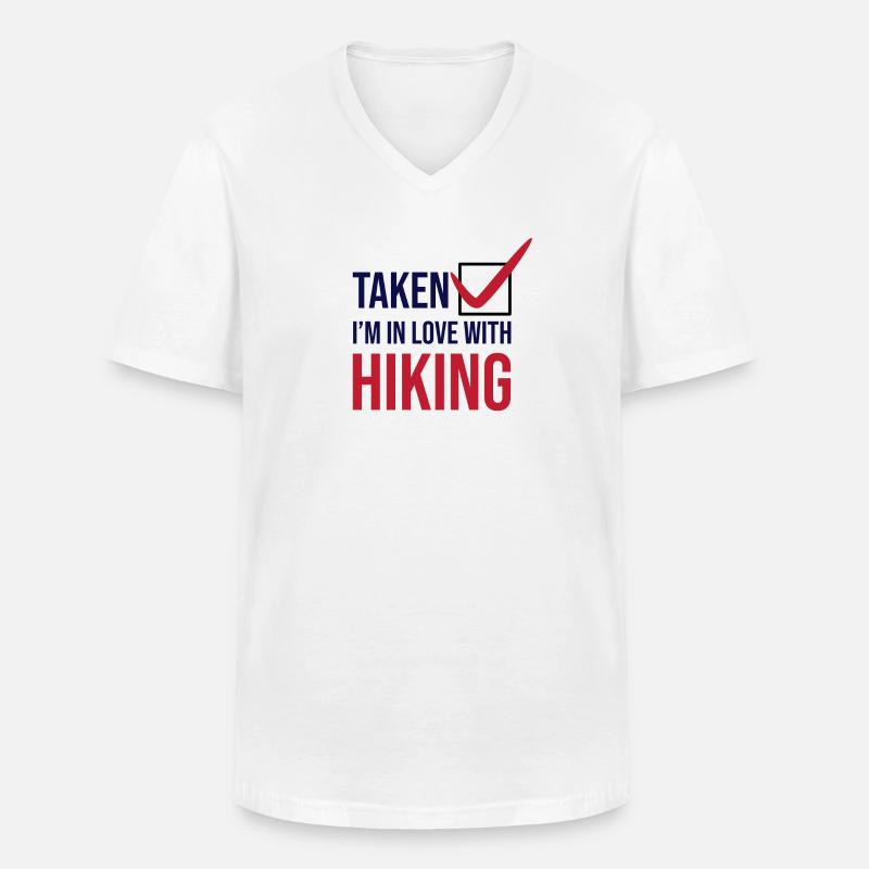 Wanderwege Klettern Wandern Wanderer Statement - Männer-T-Shirt mit V-Ausschnitt - Weiß