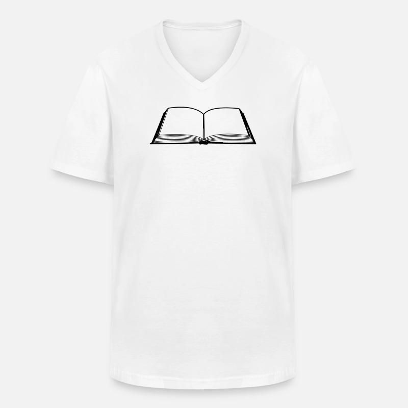 Buch leeren - Männer-T-Shirt mit V-Ausschnitt - Weiß