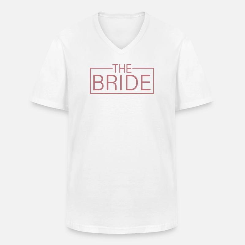 Die Braut - Coole passende Brautdusche - Männer-T-Shirt mit V-Ausschnitt - Weiß