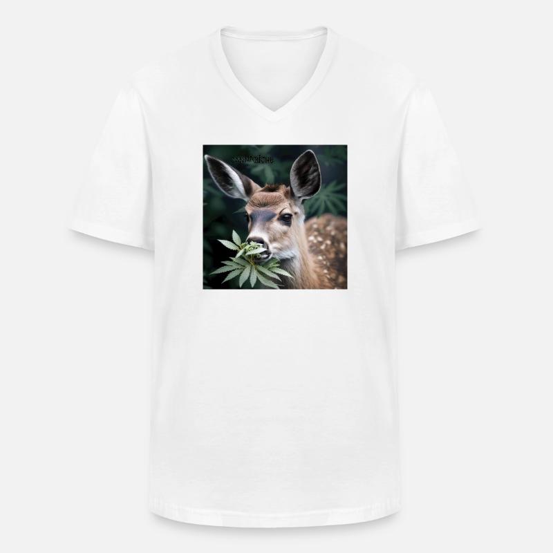 Cannabiche 07 mit Tippfehler - Männer-T-Shirt mit V-Ausschnitt - Weiß