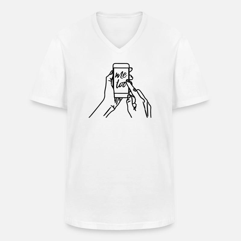 Ich auch - Männer-T-Shirt mit V-Ausschnitt - Weiß