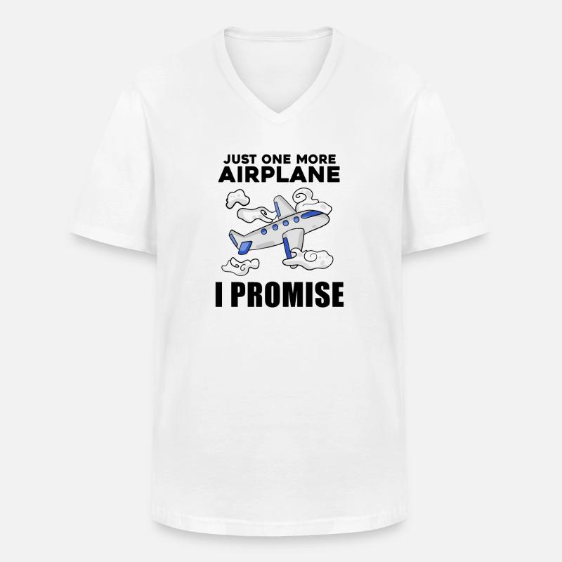 Flugzeug Pilot Spruch Geschenk - Männer-T-Shirt mit V-Ausschnitt - Weiß