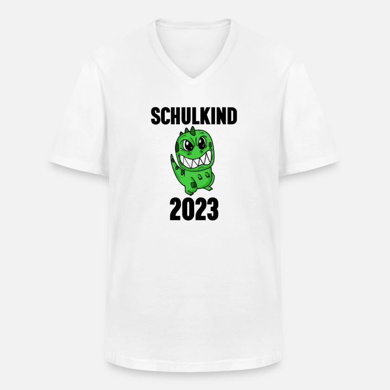 Schuldkind Einschulung 2023 - Männer-T-Shirt mit V-Ausschnitt - Weiß