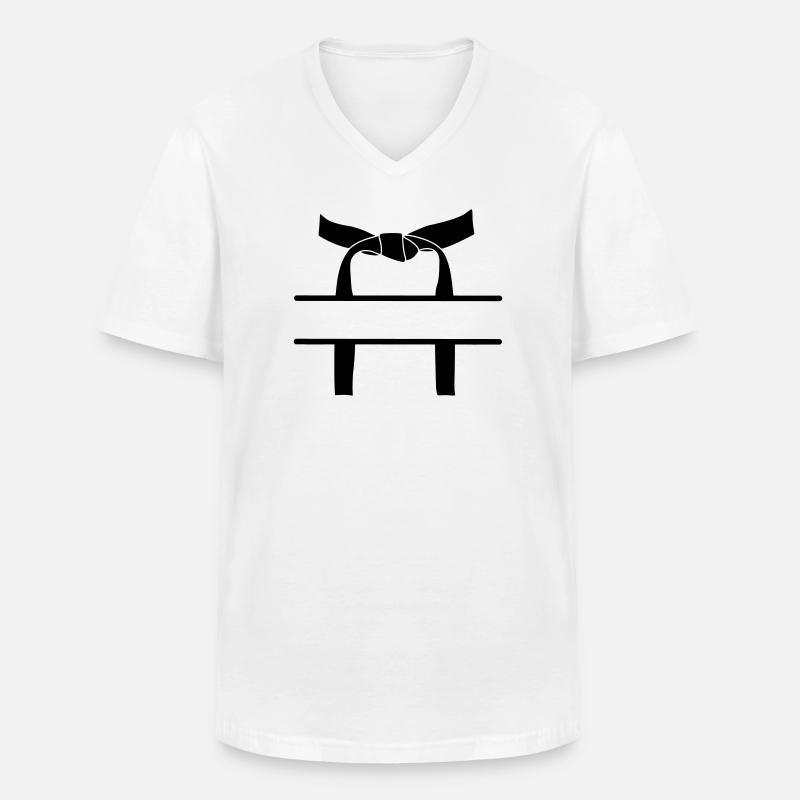 OBI Band 2 - Männer-T-Shirt mit V-Ausschnitt - Weiß
