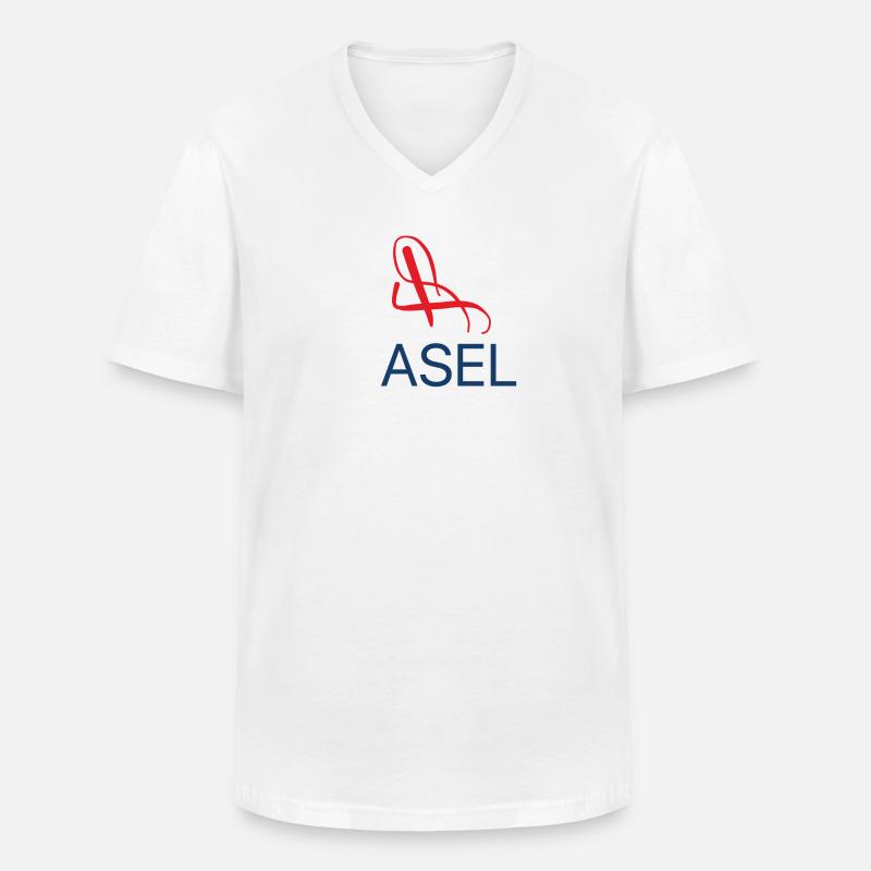 Basel T-Shirt Basel Pullover - Männer-T-Shirt mit V-Ausschnitt - Weiß