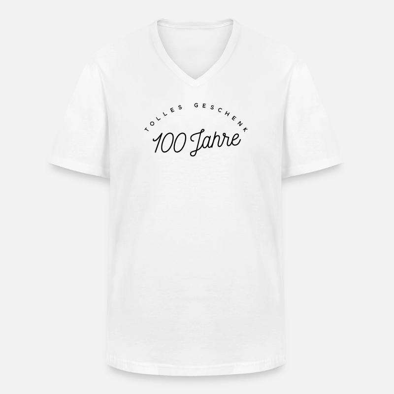 Tolles Geschenk 100 Jahre  - Männer-T-Shirt mit V-Ausschnitt - Weiß